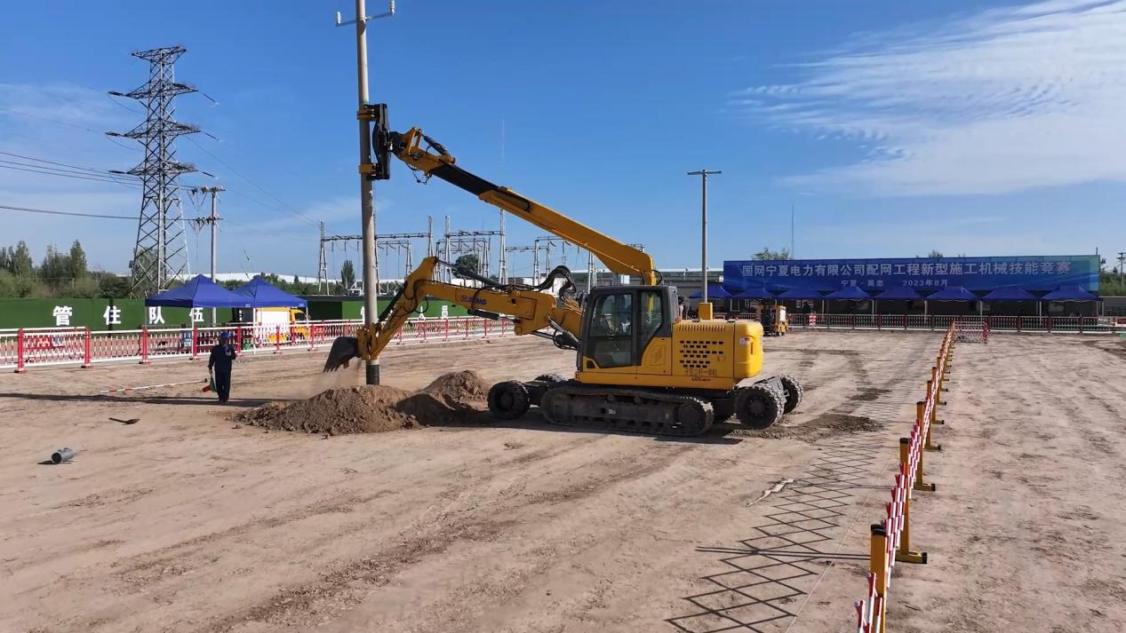 冰球突破mg开挖立杆一体机在宁夏应用的出色表现