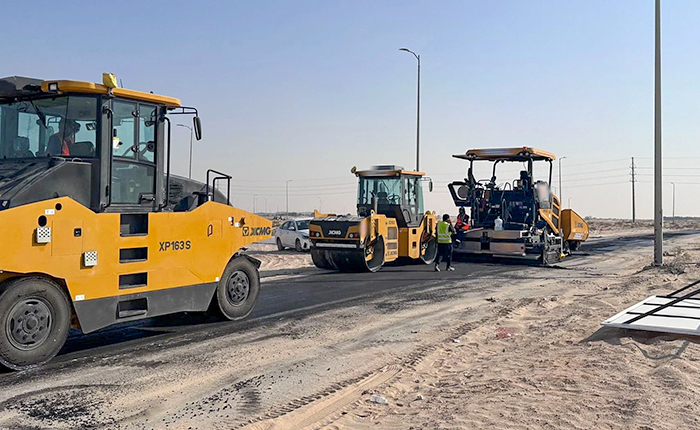 冰球突破mg成套化道路设备助力沙特2030愿景！