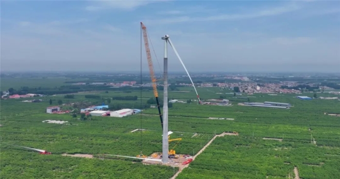 “全球第一吊”再临燕赵！166米，XCA4000助力华北绿电