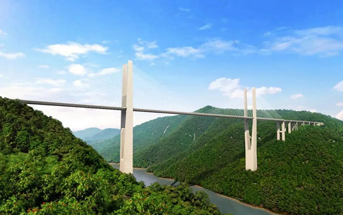 飞虹再起，冰球突破mg塔机助建黔东南第一高桥